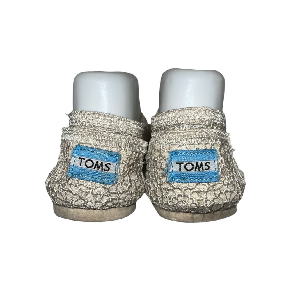 Toms Cream Floral Lace Lightweight Ballet Flats Women's 7.5 - Picture 7 of 10